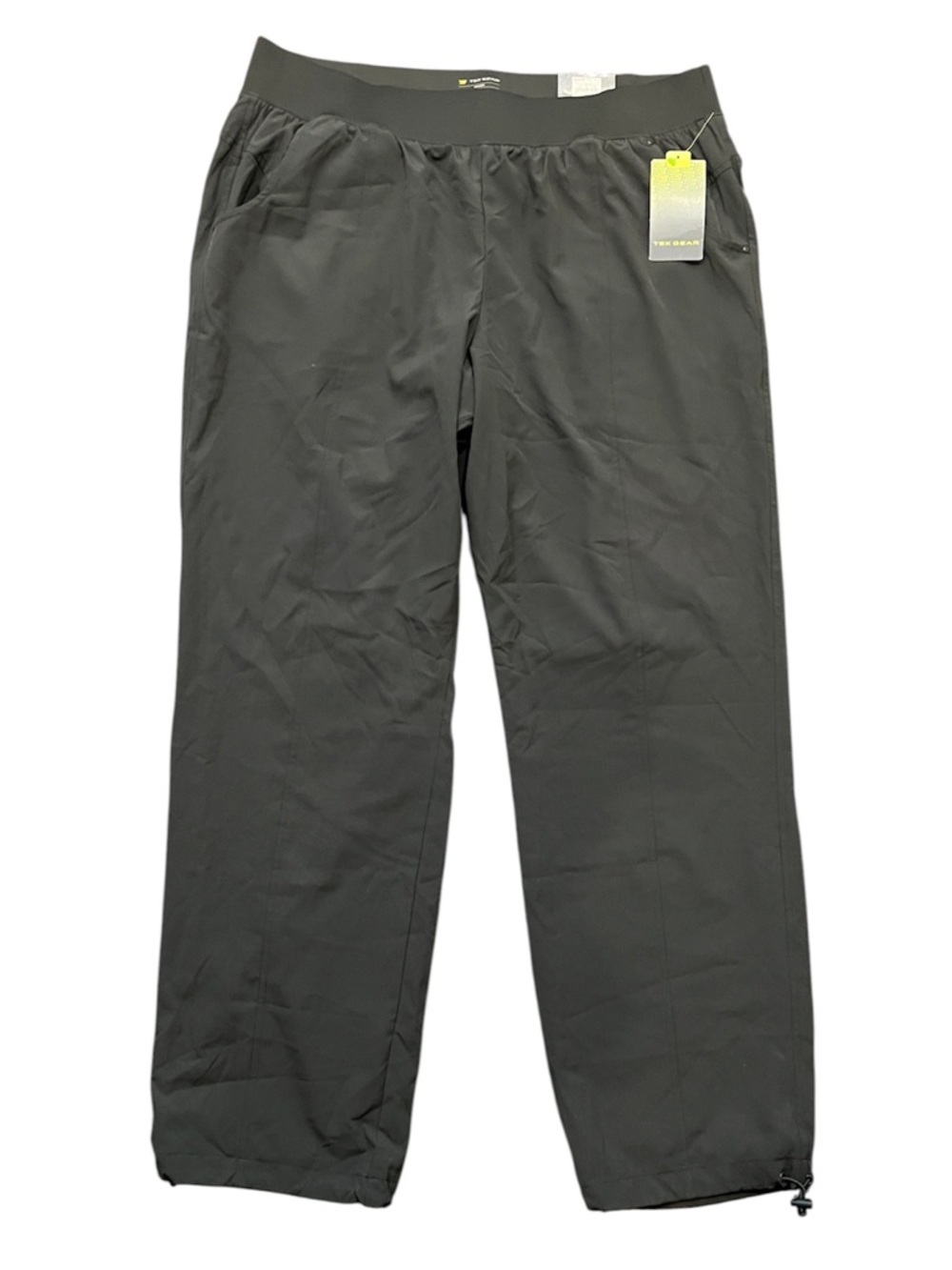 Tek Gear Gray Women's Straight Leg Jogger Track Pants with Drawcord Ankles XL